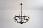 18-Light Industrial Iron Candle Chandelier