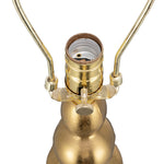 D15x29.5' Gold and White Table Lamp with Round Four Tiered Body