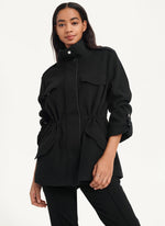 DKNY Women's Felt Cargo Jacket Black Size 0
