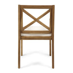 Perla Dining Chair 2-Piece Set with Cream Cushions