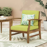 Perla Contemporary Club Chair with Water-Resistant Cushion