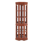 Corner Curio Cabinet With 5 Shelves And Lighting System