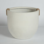 Round Concrete Planter Set of 2, Large Handmade Off White Pots