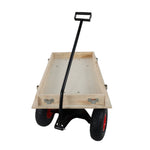 Children's and Garden Wooden Carriage with All-Terrain Inflatable Wheels