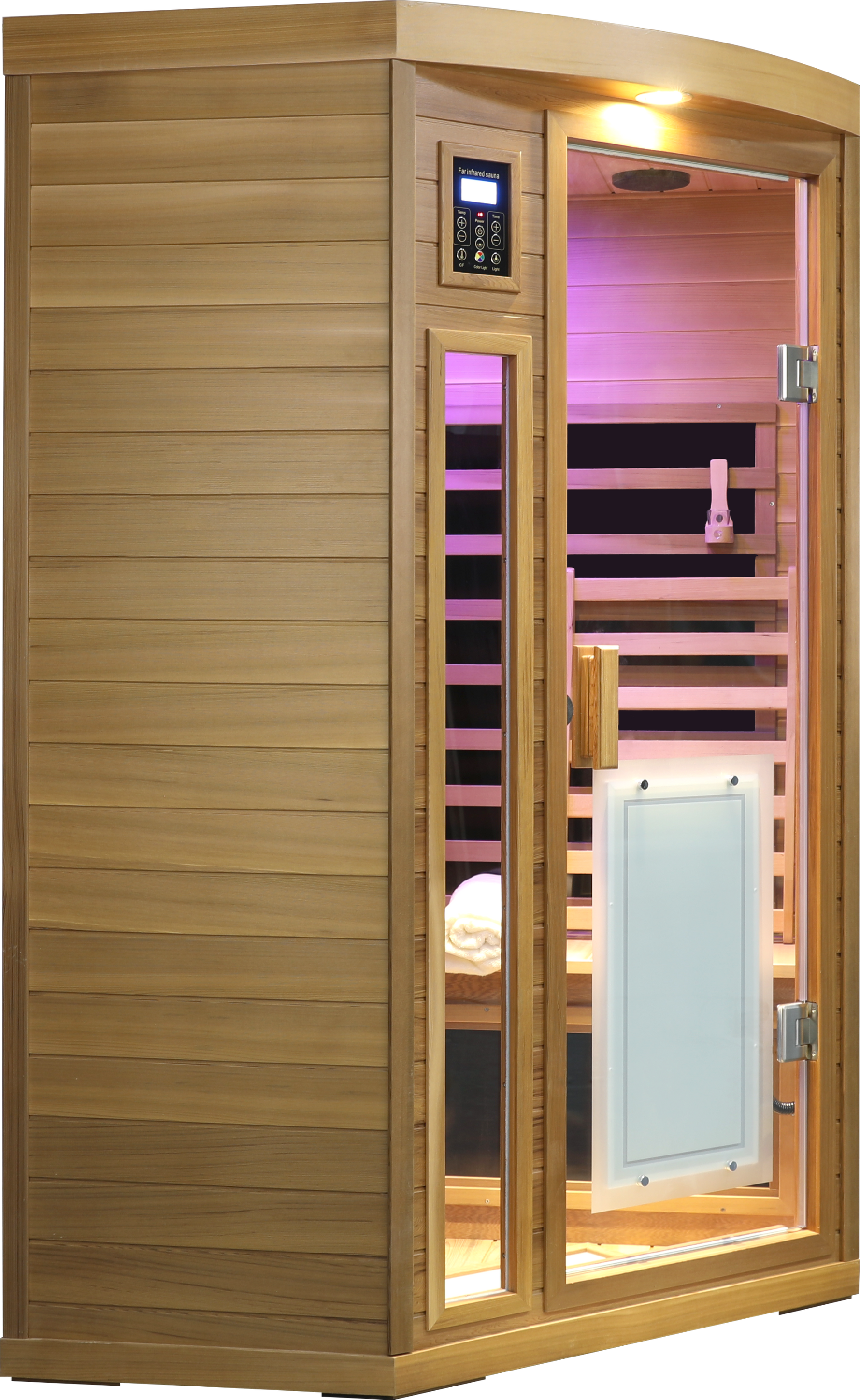 Low EMF Two person Far-infrared Red cedar Deluxe indoor pentagonal sauna room