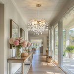 6-Light Chandelier Crystal Ceiling Lamp - Gold Finish