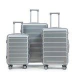 3-Piece ABS Spinner Wheel Luggage Set with Combination Lock