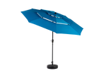 Aluminium 10ft 3 Tier Auto-tilt Outdoor Patio Umbrella - Dark Blue