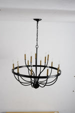 18-Light Industrial Iron Candle Chandelier