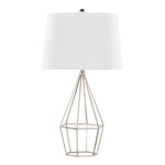 Diana 29" Contemporary Metal Table Lamp Set in Polished Nickel