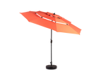 Aluminium 10ft 3-Tier Auto-Tilt Outdoor Patio Umbrella - Orange