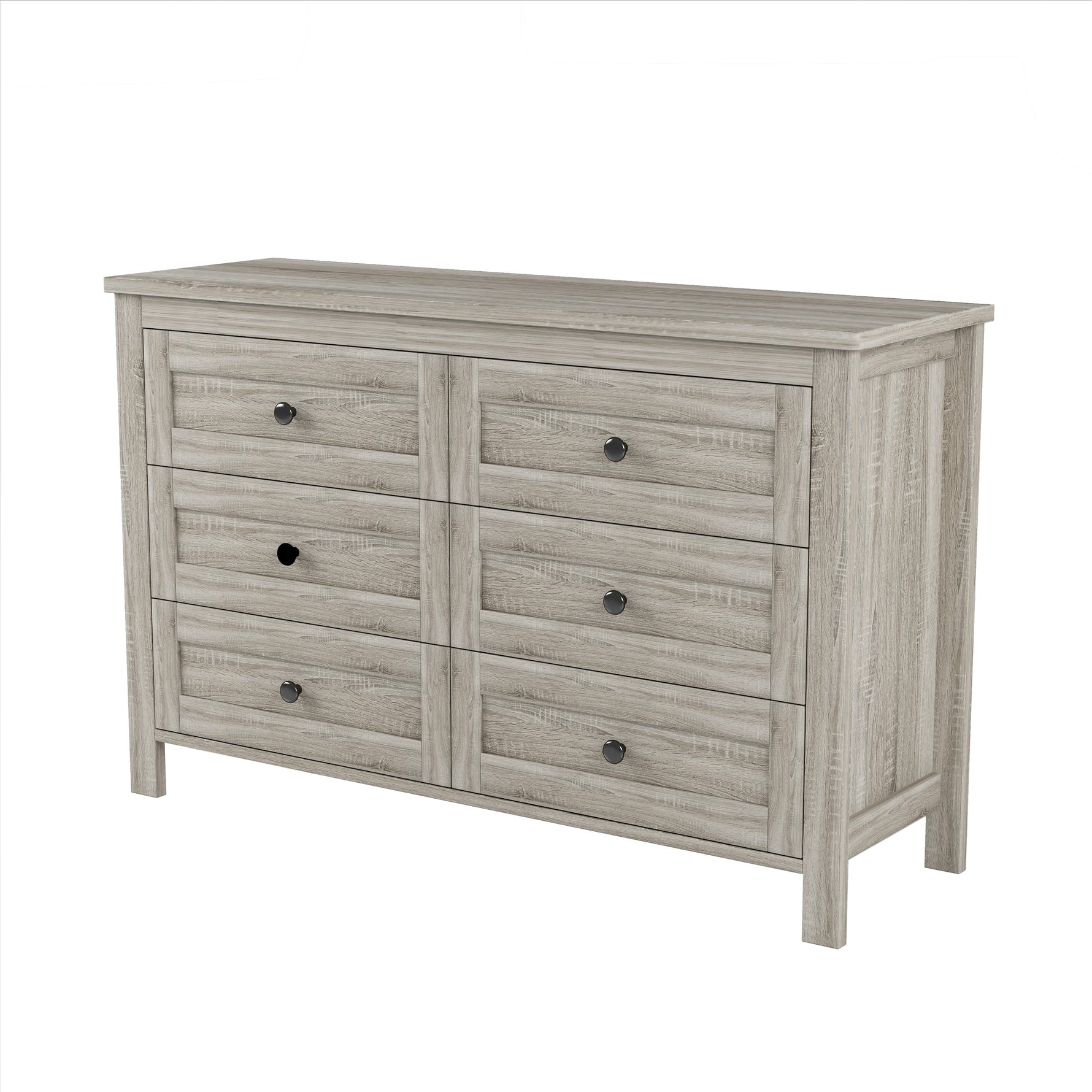 3-Pieces Bedroom Set Queen Size Farmhouse Platform Bed with Storage Headboard and Charging Station