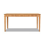 Dumont Modern Farmhouse 1-Drawer Fluted Home Office Writing Desk, Natural Blonde Solid Rubberwood & Rubberwood Veneer