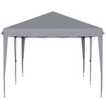 Outsunny 10' x 20' Pop Up Canopy Tent Heavy Duty Steel Frame Gray