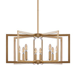 27' Modern Golden Geometric 8-Light Chandelier