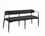 Jaramillo Chenille Bench Black