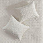 3 Piece Velvet Quilt Set Ivory King/Cal King