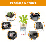 Set of 2 Faux Rattan Tall Planters with Automatic Watering