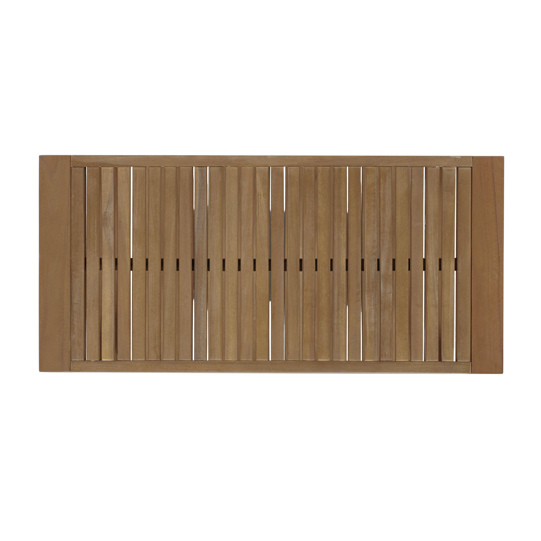 2-Piece Outdoor Gray Acacia Wood Conversation Set
