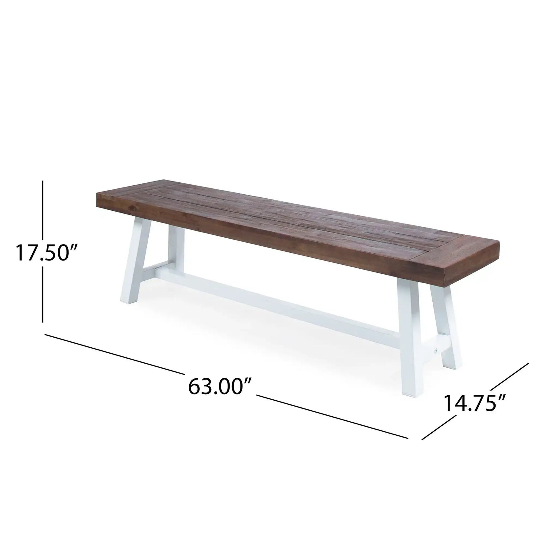 Tranquilizer Outdoor Acacia Wood Bench With Slat Panel Design