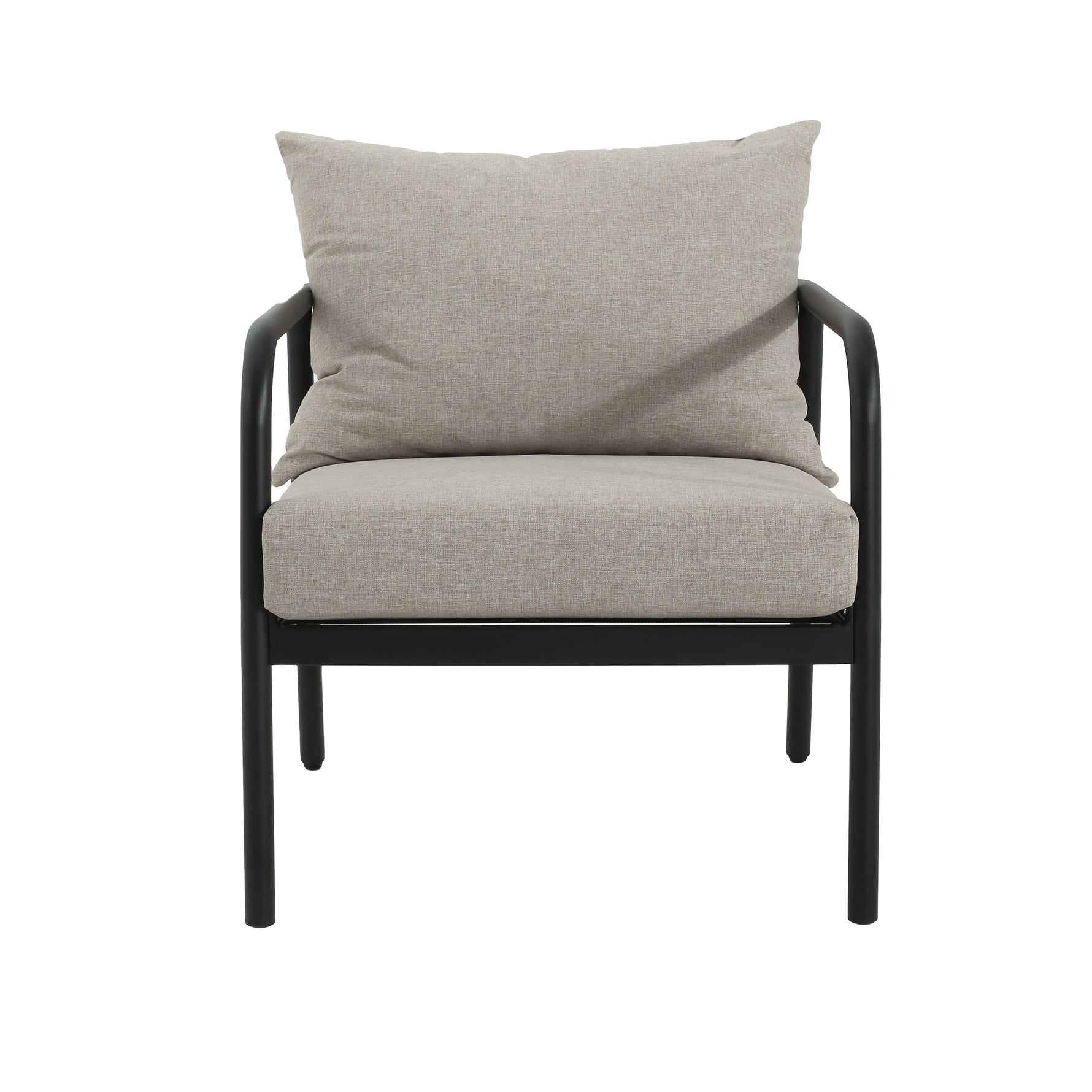 Leora Modern Minimalist Round Tube Sofa Chair with Cushions