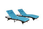 Outdoor Wicker Reclining Chair Set of 2
