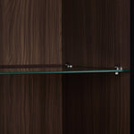 Modern Minimalist 51.2" Tall Lighted Display Cabinet with Tempered Glass