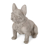 Dog Garden Sculpture, Outdoor French Bulldog Garden Statue, Rustic White