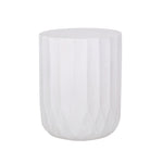 Outdoor End Table With Scallop Edge - Antique White