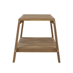 2-Piece Outdoor Gray Acacia Wood Conversation Set