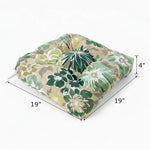 Outdoor Chair Cushions Set of 2, 19 x 19 x 4 Inch Tufted Seat Cushions