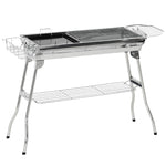 Outsunny Charcoal Grill Stainless Steel Portable Folding BBQ