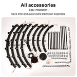52 Inch Black Wagon Wheel Chandelier, 36-Lights