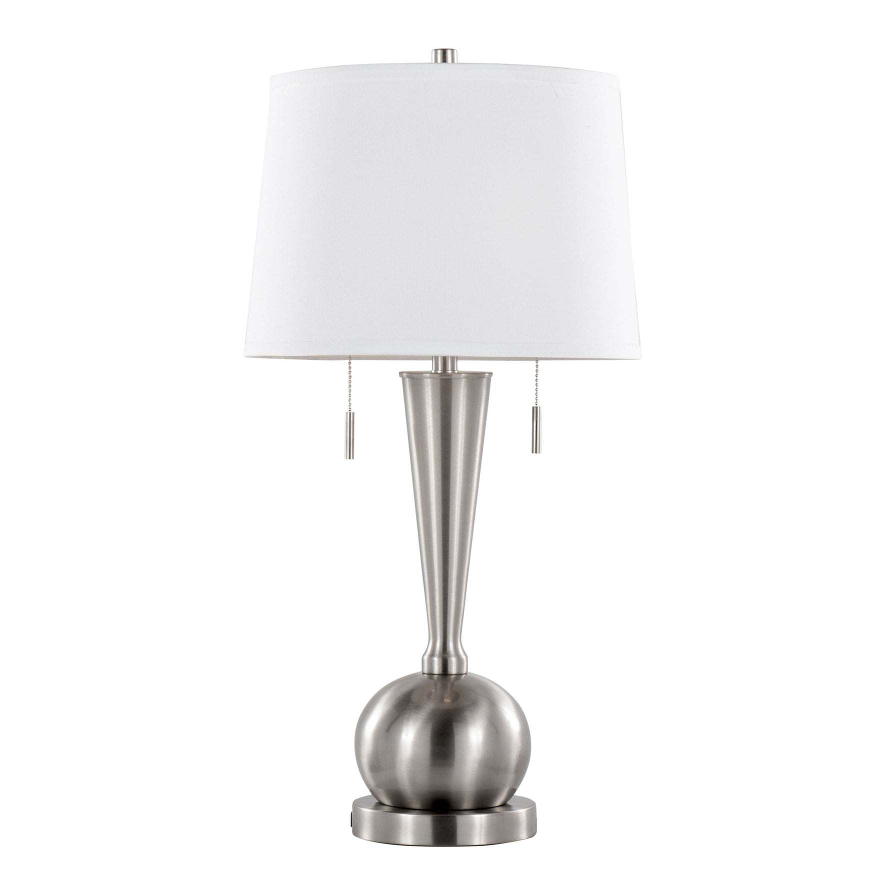 Jules 30.25" Contemporary Metal Table Lamp with Built-In USB Port - Set of 2