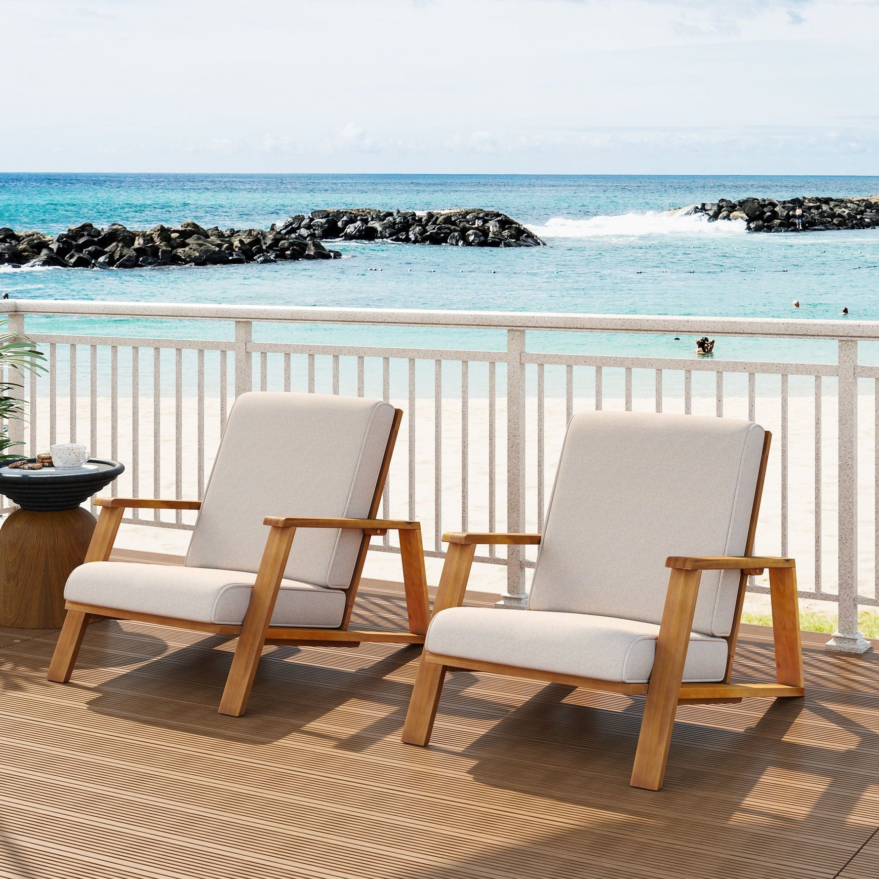 Outdoor Patio Lounge Chair Set of 2