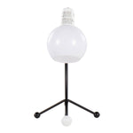 Eileen Contemporary Task Lamp in Black Metal and White Plastic Shade