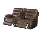 Aashi Leather Gel Match Recliner Loveseat - Brown