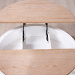 Round Coffee Table with Lift-Top Storage