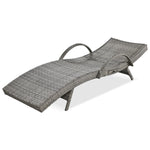 K&K 80" Outdoor Wicker Chaise Lounge Chairs Set of 2