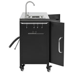 K&K 55.5" Outdoor Kitchen Island with Sink