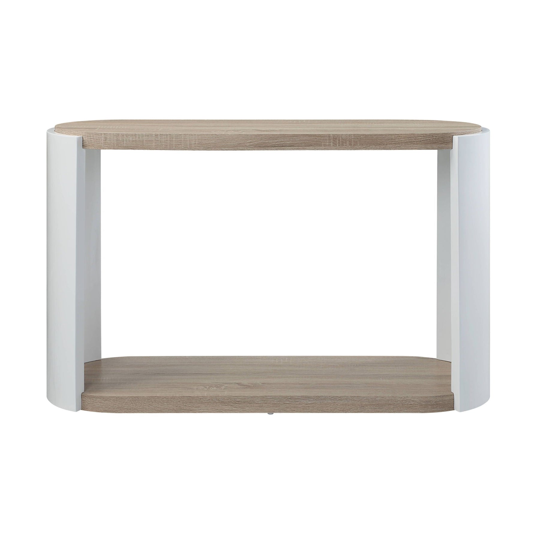 Zoma High Gloss Sofa Table - Oak / White