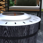 Smokeless Fire Pit with Fireproof Mat, 20' Barrel Style Portable Wood Burning Firepit