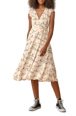 Women's Reformation Carina Midi Wrap Dress, Size X-Large - Ivory (Regular & Plus Size)