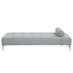 Quenti Gray Melange Velvet Sofa Bed with Pillow