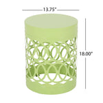 Outdoor Metal Large End Table, Modern Design