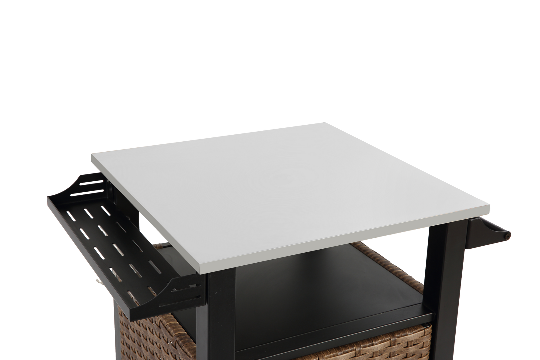 Single Door Outdoor Bar Cart with Stainless Steel Tabletop