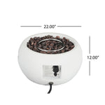 Patio MGO Propane Fire Pit, 40,000 BTU, White