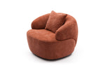 360° Swivel Mid Century Modern Curved 1-Seat Sofa - Orange