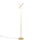 Icicle 65' Modern Swivel Floor Lamp in Gold Metal