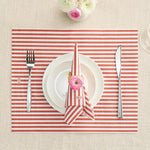 Tonal Striped Disposable Napkin Set in Stripe Red, 50 Pieces